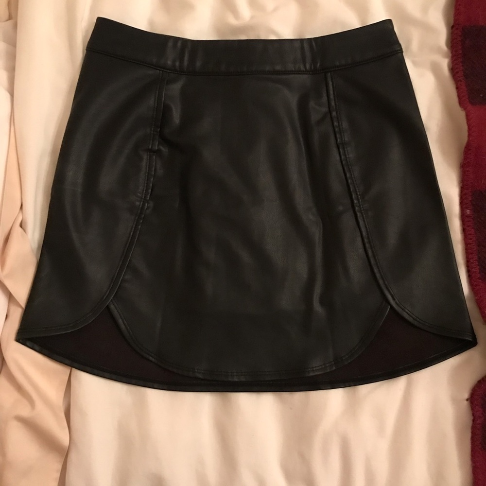 Faux leather mini skirt size 2